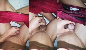 Twink gets destroyed by his own golden soak in wet panties