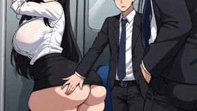 Anime Girl Seducing Man With Train ( AI generated )