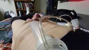 Feminized sissy cuck pumps her saggy tits