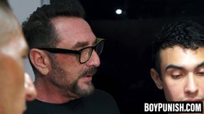 BoyPunish.com - Guards tag team Jax's throbbing ass