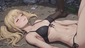 Trash Humiliation - Woman Stepped On in Filth