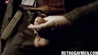 Retro Erotica - Vintage Clip of Old Man Watching barely legal Guy Jack Off