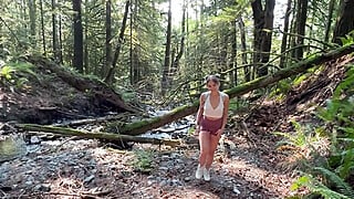 Cumslut Hiking The Canadian Wilderness Leads To Massive Facial - Cumshot