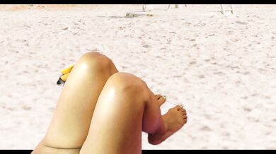 Big dick hot beach voyeur gets joi while cum gushes hard