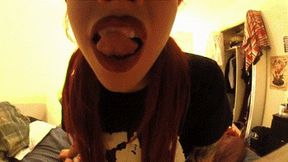 TONGUE and UVULA focused! Wide Angle on Gopro! MP4 720