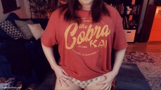 Cobra Kai Fan's Te  And Play In Cotton Panties