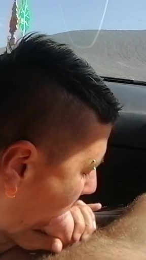 A quick blowjob in our car