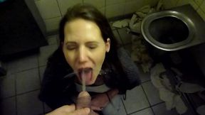 Slutty Viktoria Goo drinks pee in public