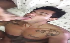 Sexy latino loves to  on huge white cocks