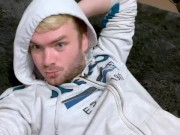 Gaymer Jerks Off in Game Room and Licks His Own Cum