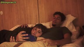 Argentine BBW accidentally swallows hubby's cock while watching a movie