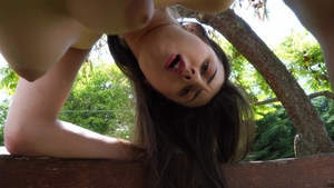 Nubiles - Solo shaved Lina Lux european brunette pussy fuck