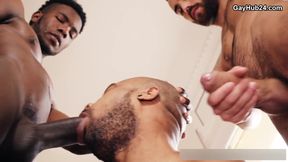 He Takes two Immense Wet Cocks At Once In This 3-way Gig American German British French