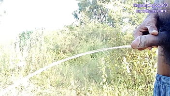 Rajeshplayboy993 outside jungle pissing and outdoor public pissing