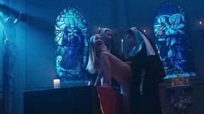 Corrupted Convent Riding - Kyoko, Nata Gold &amp; Shelena Futa Sex