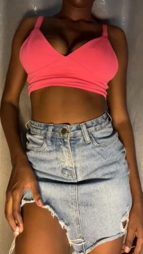 Ebony boobs right in your face whiles I play with all my toys