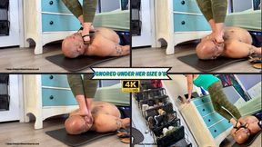 Ignored Under Her Size 9's - Amazon Goddess Rapture Ignores Her Slave While Trampling His Face and Throat - Facestanding and Throat Standing Put Him Out Twice - 4K (WMV)