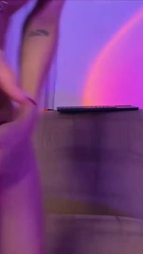 Petite Innocent in Glasses Loses Control: Squirt with Monstrous Dildo