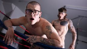 Stud ruins his buddy's asshole in the ring