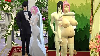 La Boda de Sakura Parte 4 Naruto Hentai Esposa Obediente y Domesticada Pre&ntilde_ada de sus casas al frente de su Marido Cornudo y Triste Netorare