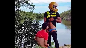 Ride Gets Hotter: Biker Takes Control Claims Passengers Ass – 18+