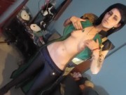 Sexy Loki cosplay undressing