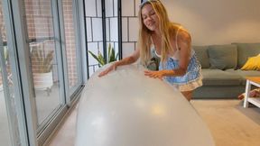 Riding MOAB airship balloon naked until it pops!