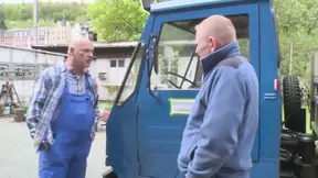 German beauty shares her shaved pussy with two guys in a hot threesome