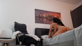 I fuck my friend at her boyfriend's house.