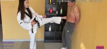 176cm, 78kg Karate Girlfriend Powerful Kick, Round 2