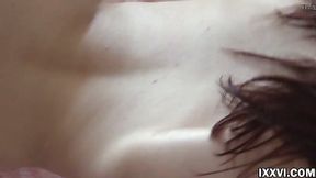 Sexy brunette Rebecca Rainbow gets fucked POV