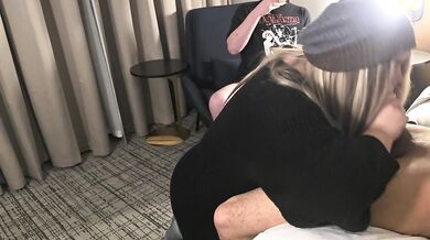 My Prejac Boyfriend deepthroats while cuckold husband watches