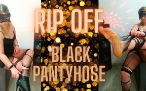 (117) Rip Black Pantyhose