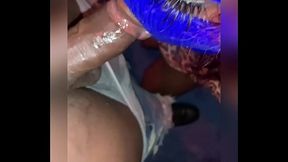 Ts Deja deepthroats a BBC n the dungeon