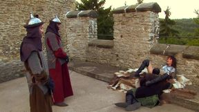 Seductive medieval babe gets gangbanged by enemy warriors