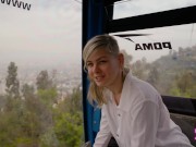 We almost got caught in the Cable Car, RISKY BLOWJOB! - SammmNextDoor Date Night #22