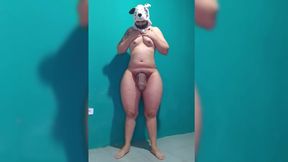 Virgin shemale with a large, thick penis and a big butt having sex for the first time.