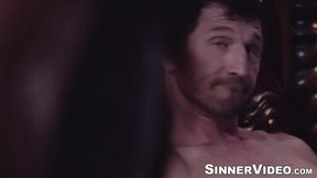 Hot Vera King swallowed big cock before getting her pussy drilled by dominant Marcus London