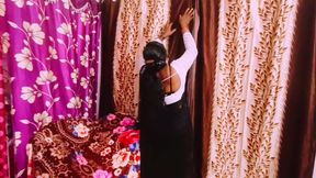Cheating Sex Beautiful Black Saree Housewife Unfortunately Fucking Husband's Stepfather Telugu Dirty Talks.