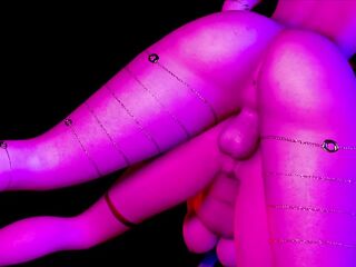 Futa Nun with a large rod punishes in a S&M room