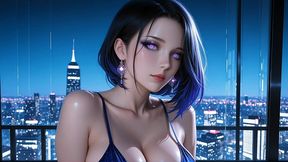 midnight desire in the city sky