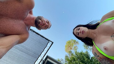 OUTDOOR HARDCORE POV FUCK WITH SEXY MARIE FOX