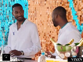 VIXENPLUS MILF Brandi Takes On 2 BBCs At Hotel Vixen