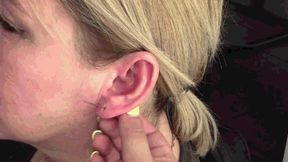 ORDER someone pushed a needle through your ears and placed different earrings and objects through the holes