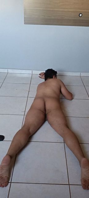 Lying on the floor