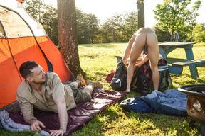 Outdoor camping trip with a horny fucking duo