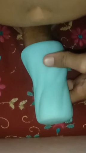 Testing My New Male Sex Toy Stroker   Clip 1