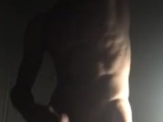Male Model showing off and smacking his cock for fun