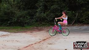 EVASIVE ANGLES She loves going out for bike rides in the morning very early, because that'_s when she can catch some hard dick from the hot dudes in her community that have been staying up all night being bad boys.