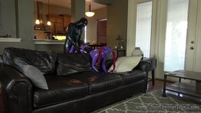 Laras Bent Over the Sofa
